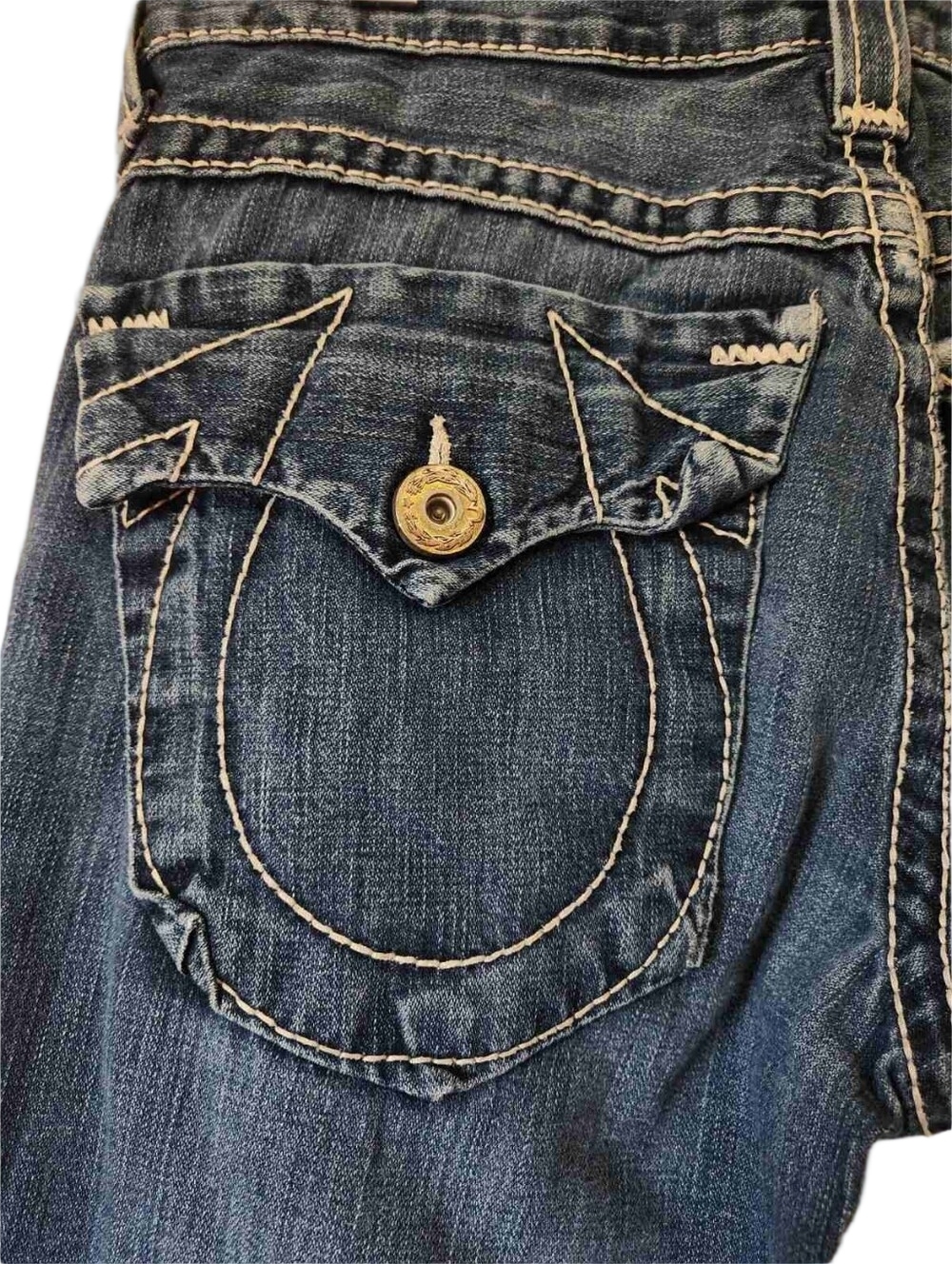 True Religion Billy Big T Distressed Bootcut Jeans 32x33 - Picture 8 of 15